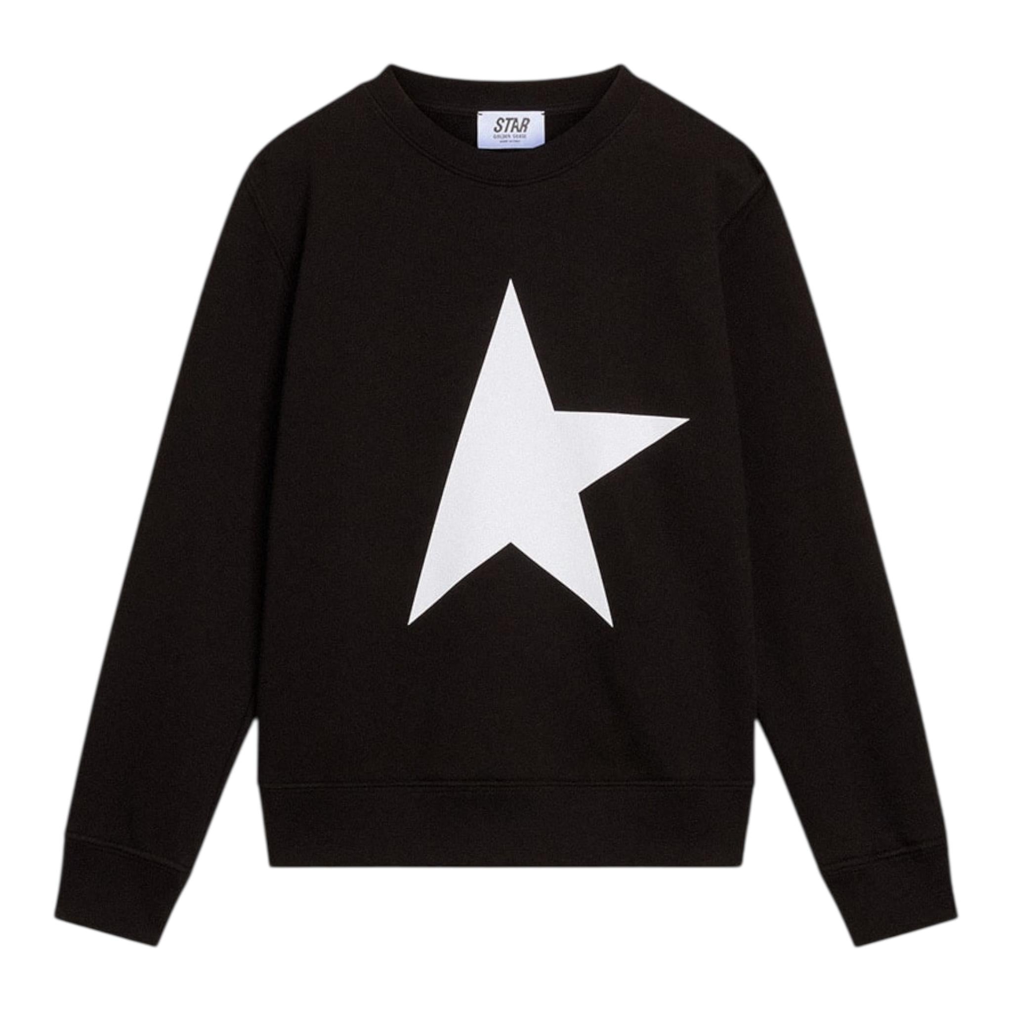 Golden Goose Felpa Chiusa Girocollo Tinta Unita per Bambino GKP01271 NERO GOLDEN GOOSE 