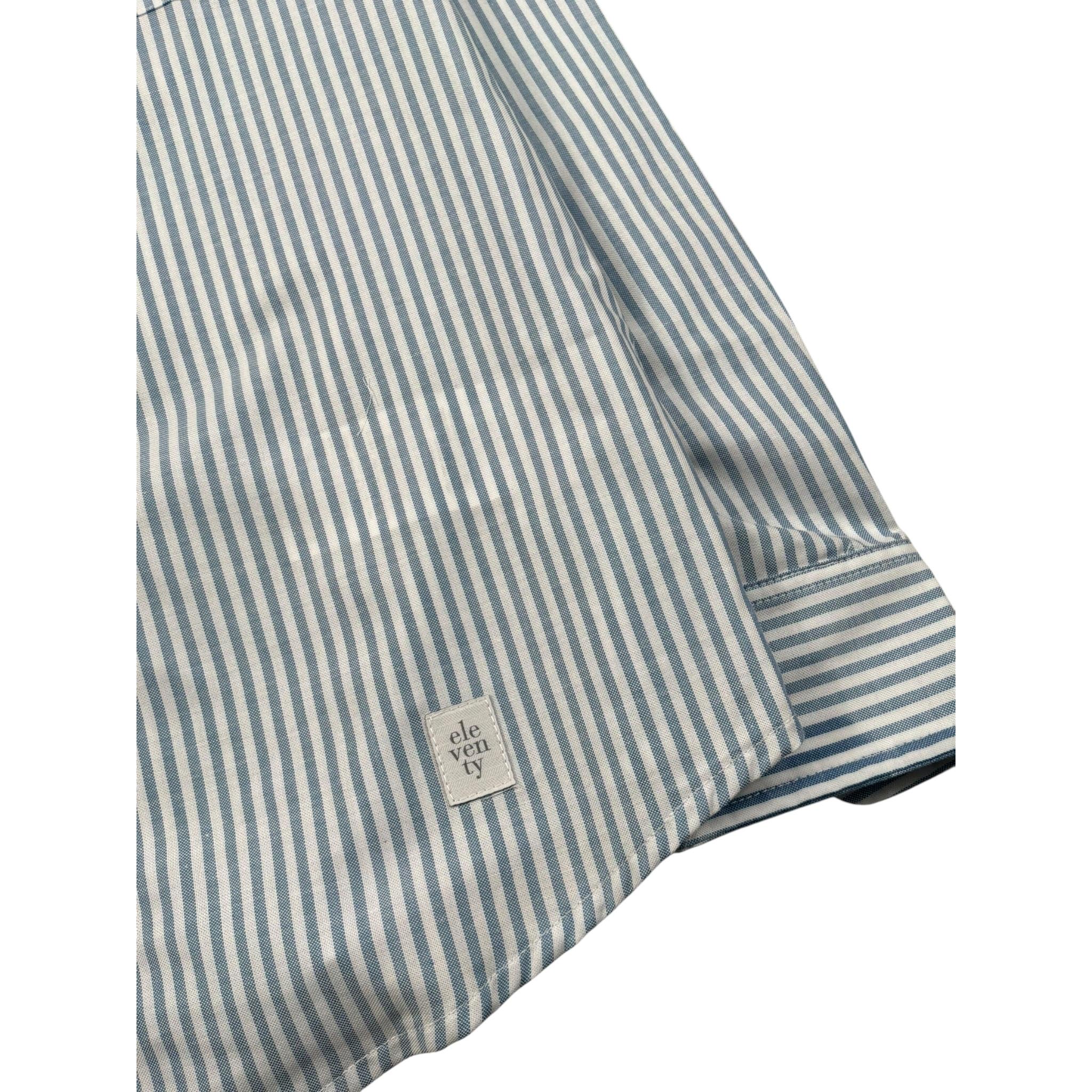 Eleventy Camicia Manica Lunga Fantasia A Righe per Bambino EW5P40X BIANCO/AZZURRO ELEVENTY 