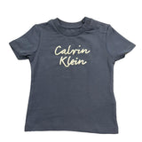 Calvin Klein T-Shirt Girocollo Tinta Unita con Stampa per Neonato IN0IN00292 PETROLIO CALVIN KLEIN 