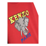 KENZO felpa chiusa girocollo tinta unita cn logo Rosso per Bambino K25849 ROSSO KENZO 