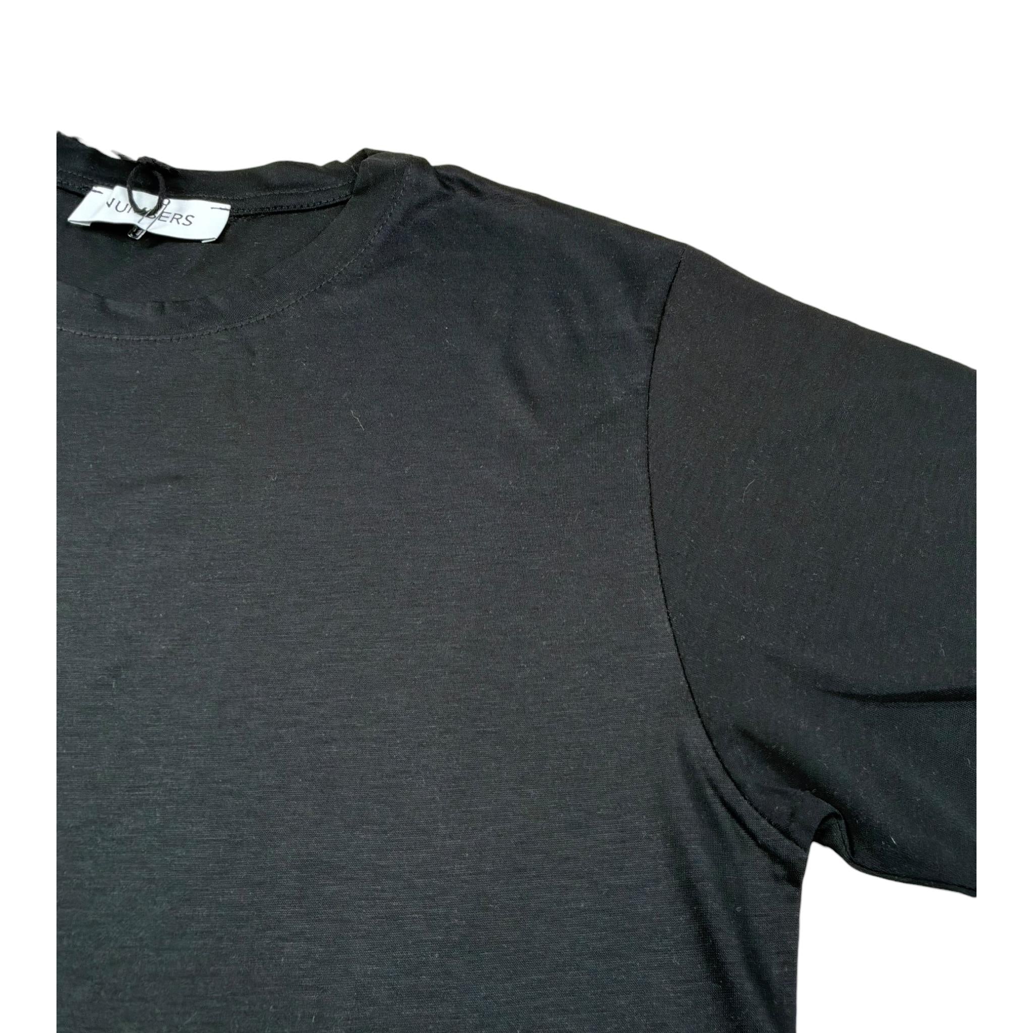 Numbers T-Shirt Girocollo Tinta Unita per Neonato NU02N NERO NUMBERS 