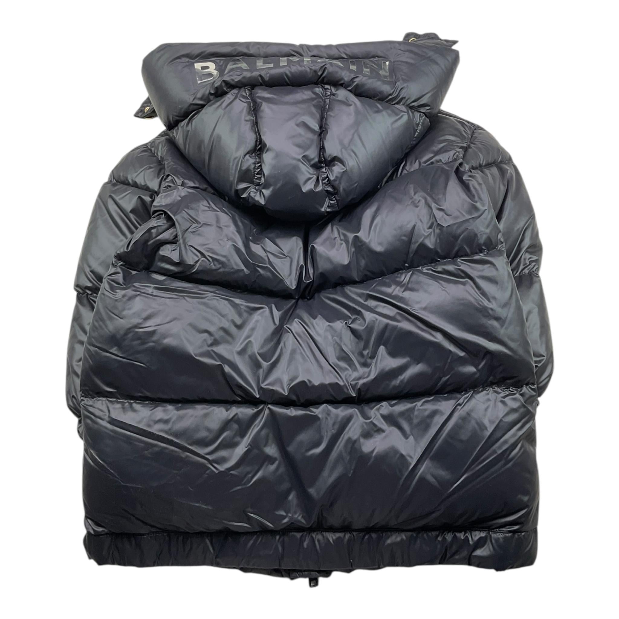 BALMAIN giubbino tinta unita con zip e cappuccio Nero per Bambino 6P2610 NERO BALMAIN 