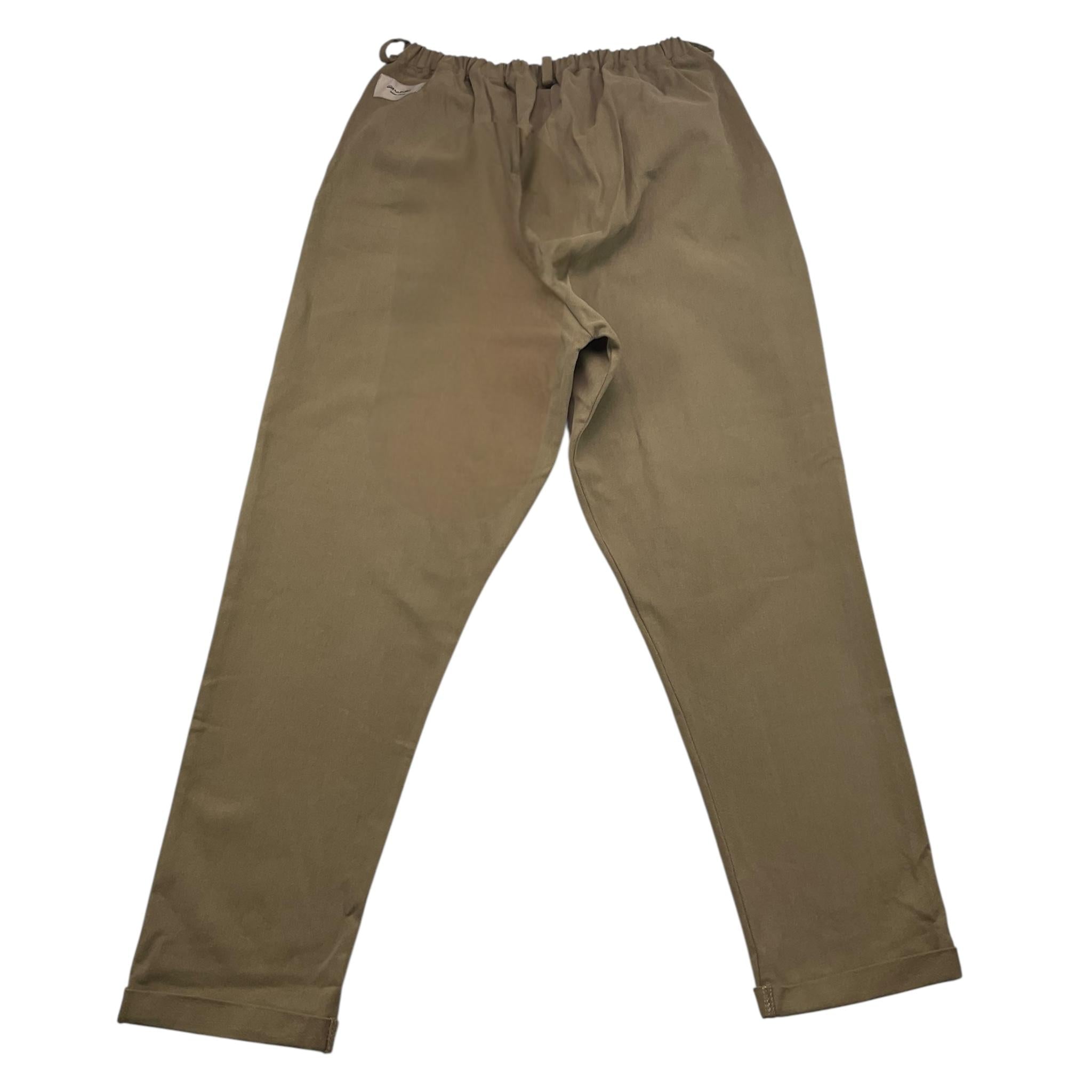 @MADILLY pantalone tinta unita con elastico in vita Verde per Bambino 01950 VERDE @MADILLY 