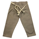 LALALU' pantalone tinta unita con cinturino Fango per Neonata PTL60NB FANGO LALALU' 