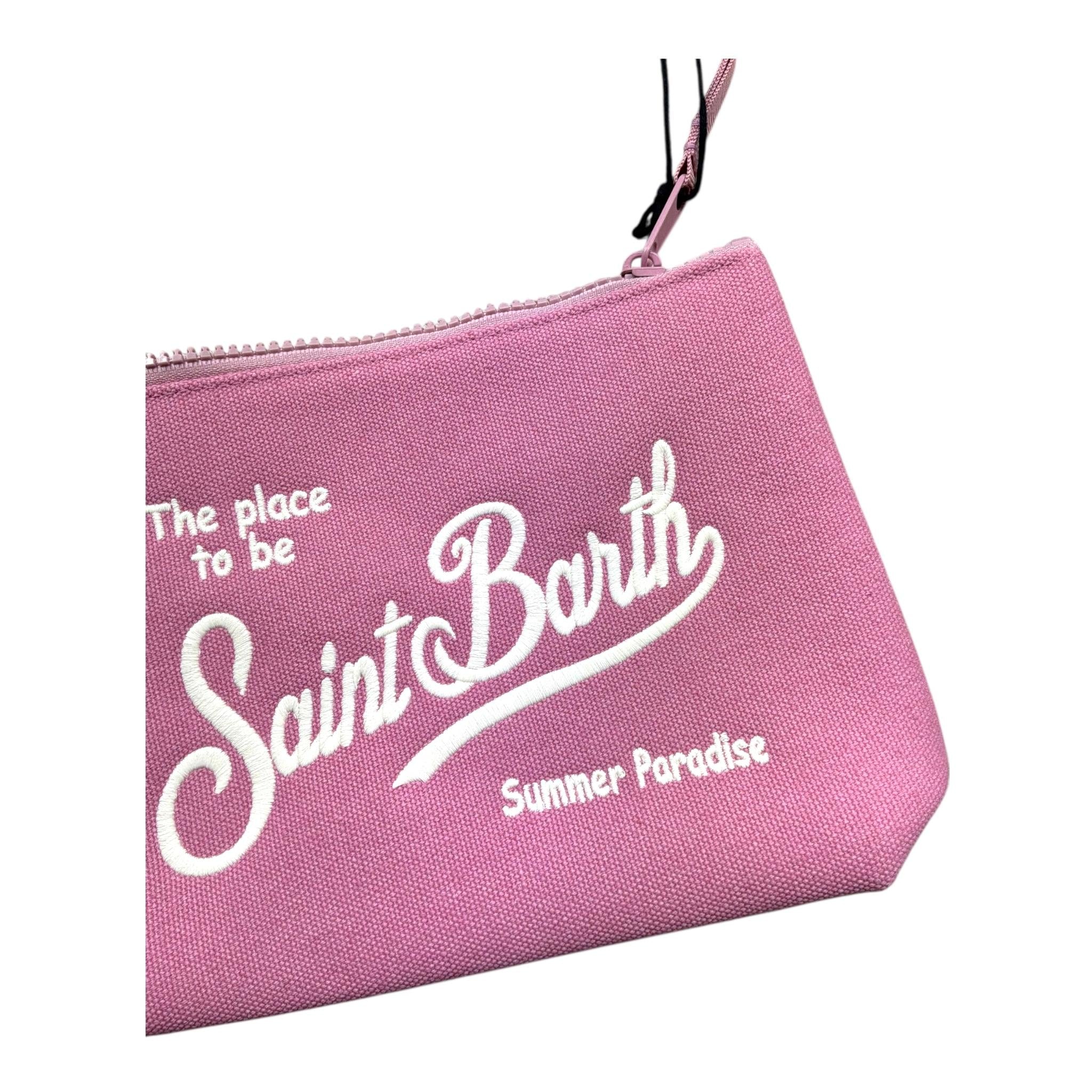Saint Barth Pochette Tinta Unita con Stampa per Bambina ALINE ROSA SAINT BARTH 