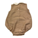 Ninnaoh Ghettina Giromanica Tinta Unita con Colletto per Neonata E25PLP5 SABBIA NINNAOH 