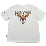 Just Cavalli T-Shirt Tinta Unita con Logo per Bambino JBP26076TS BIANCO JUST CAVALLI 