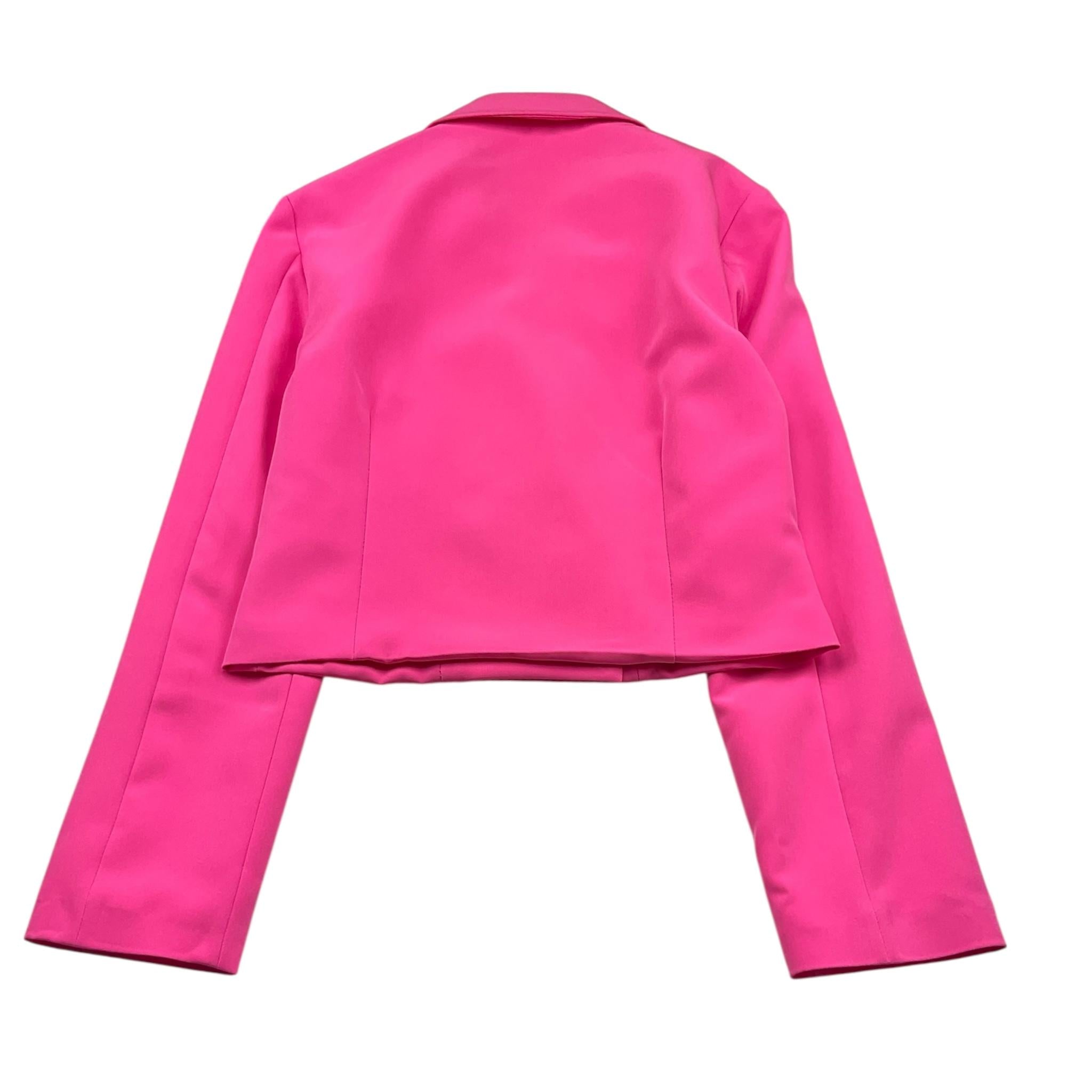 Paris Hilton Giacca Tinta Unita Modello Crop per Bambina PHJJK1962 ROSA FLUO PARIS HILTON 