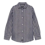 Fay Camicia Tinta Unita Manica Lunga con Fantasia A Righe per Bambino FW5P60X BLU FAY 