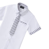 Sarabanda Camicia Tinta Unita con Cravatta per Bambino 0B132 BIANCO SARABANDA 