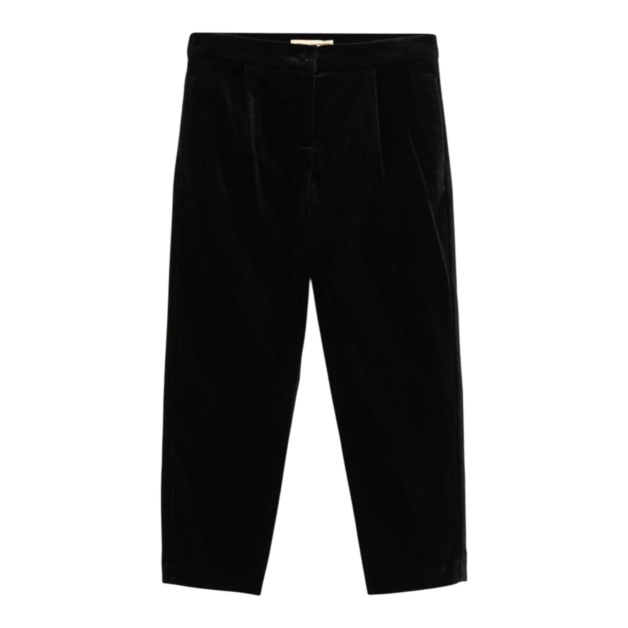 STELLA McCARTNEY pantalone tinta unita in velluto Nero per Bambino TV6F10 NERO STELLA McCARTNEY 