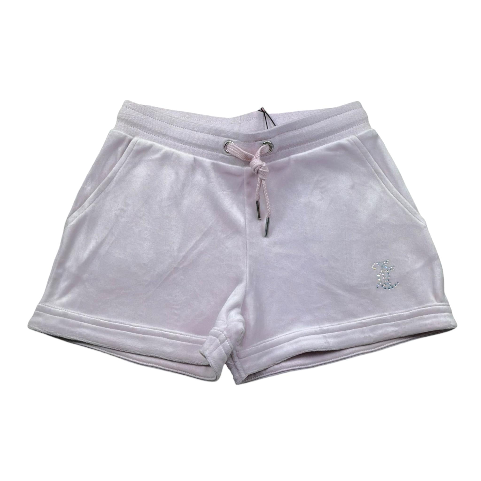 Juicy Couture Short Tinta Unita In Velluto per Bambina JBX6505X ROSA JUICY COUTURE 