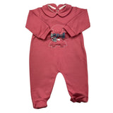 LE BEBE' tutina manica lunga tinta unita con fiocco Rosa per Neonata LBG495 ROSA LE BEBE' 