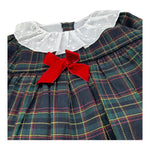 VALENTINA BEBES set abito-coulotte fantasia scozzese e colletto Verde per Bambina MAR86J VERDE VALENTINA BEBES 