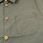 Lalalu' Camicia Mezza Manica Tinta Unita per Bambino CML150PB VERDE LALALU' 