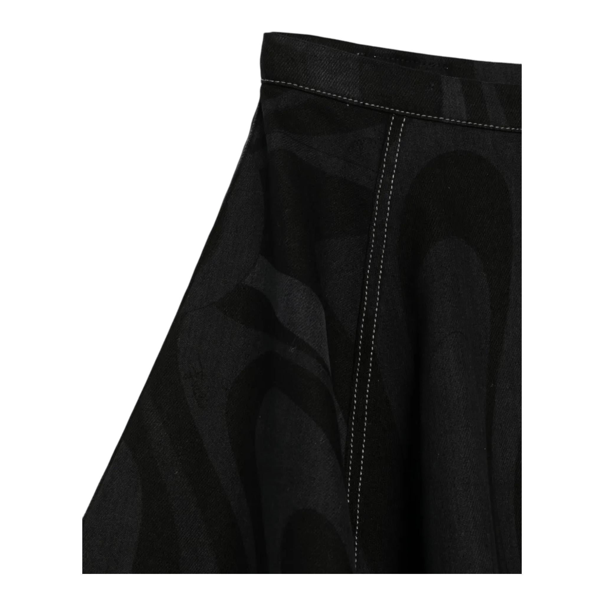 EMILIO PUCCI gonna in denim tinta unita Nero per Bambina PV7A34 NERO EMILIO PUCCI 