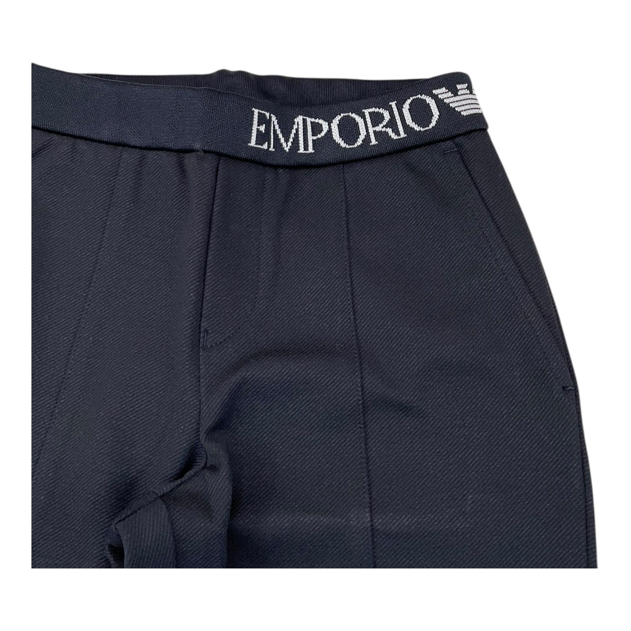 EMPORIO ARMANI pantalone tinta unita con elastico in vita logato Blu per Bambino 6R4PL3 BLU EMPORIO ARMANI 