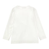 Monnalisa Shirt Girocollo Tinta Unita con Stampa per Neonata 19D632N BIANCO MONNALISA 
