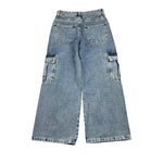 Lu Lu By Miss Grant Jeans Tinta Unita Modello con Tasconi per Bambina LL2991 AZZURRO LU LU BY MISS GRANT 