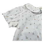 Wedoble Pagliaccetto Mezza Manica Tinta Unita con Stampe per Neonato V2504716A BIANCO WEDOBLE 