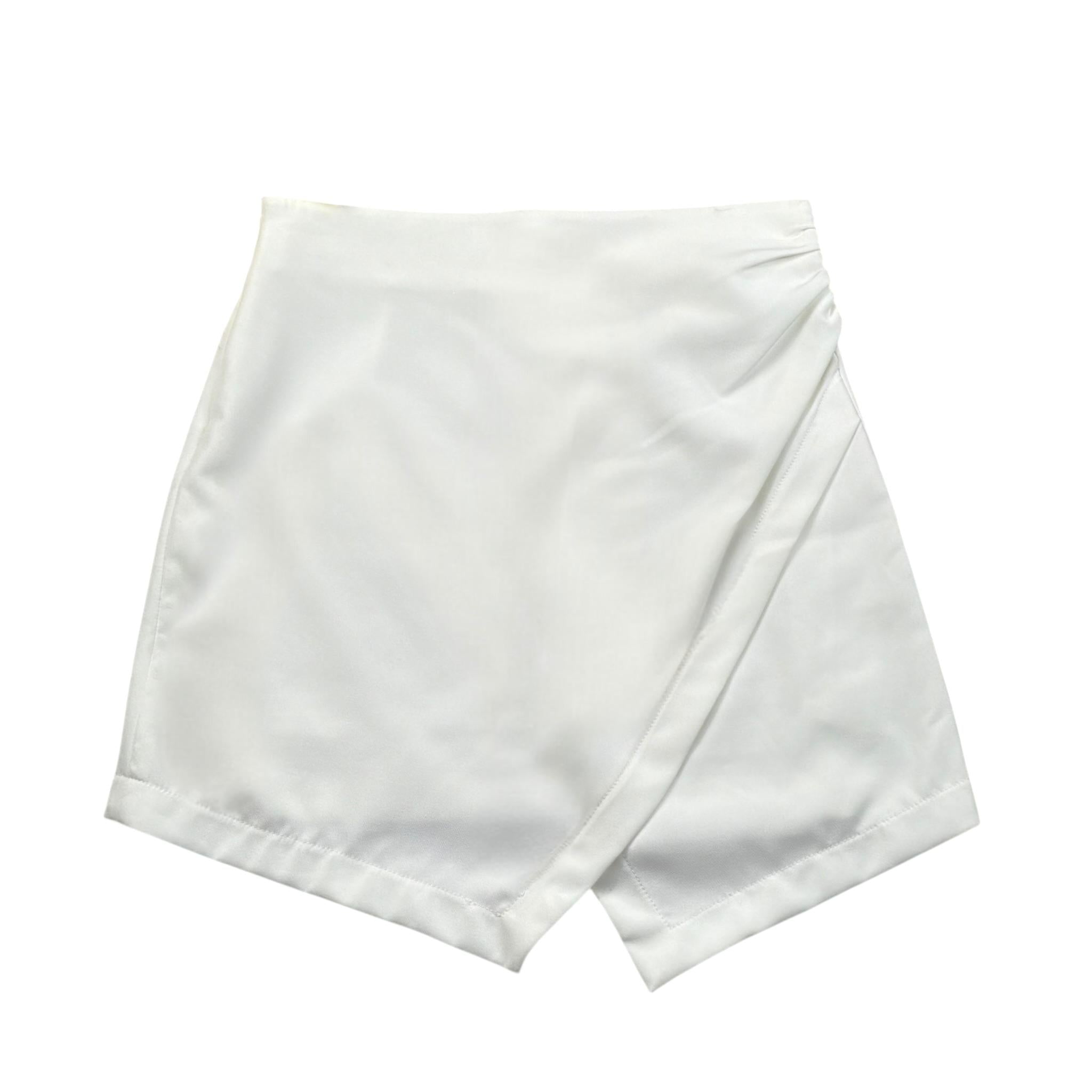 Y-Clu Gonna Tinta Unita con Elastico In Vita per Bambina Y19046 BIANCO Y-CLU 