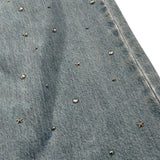 John Richmond Jeans Tinta Unita con Brillantini per Bambina RGP26133JE AZZURRO JOHN RICHMOND 