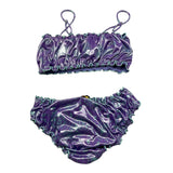 F**K Costume 2 Pezzi Tinta Unita Fascia-Slip per Bambina FK2193299 VIOLA F**K 