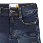 Timberland Bermuda In Denim Tinta Unita con Girovita Regolabile per Neonato T60497 BLU TIMBERLAND 