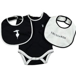 Trussardi Set 3 Pezzi Body Manica Lunga-Bavetta-Cappello per Neonato TLP26001TU NERO TRUSSARDI 