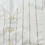 Please Gilet Tinta Unita con Fantasia A Righe per Neonato JH02131B73 BIANCO PLEASE 