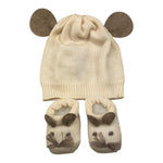 STORY LORIS set babbucce cappello tinta unita Panna per Neonato 21056 PANNA STORY LORIS 