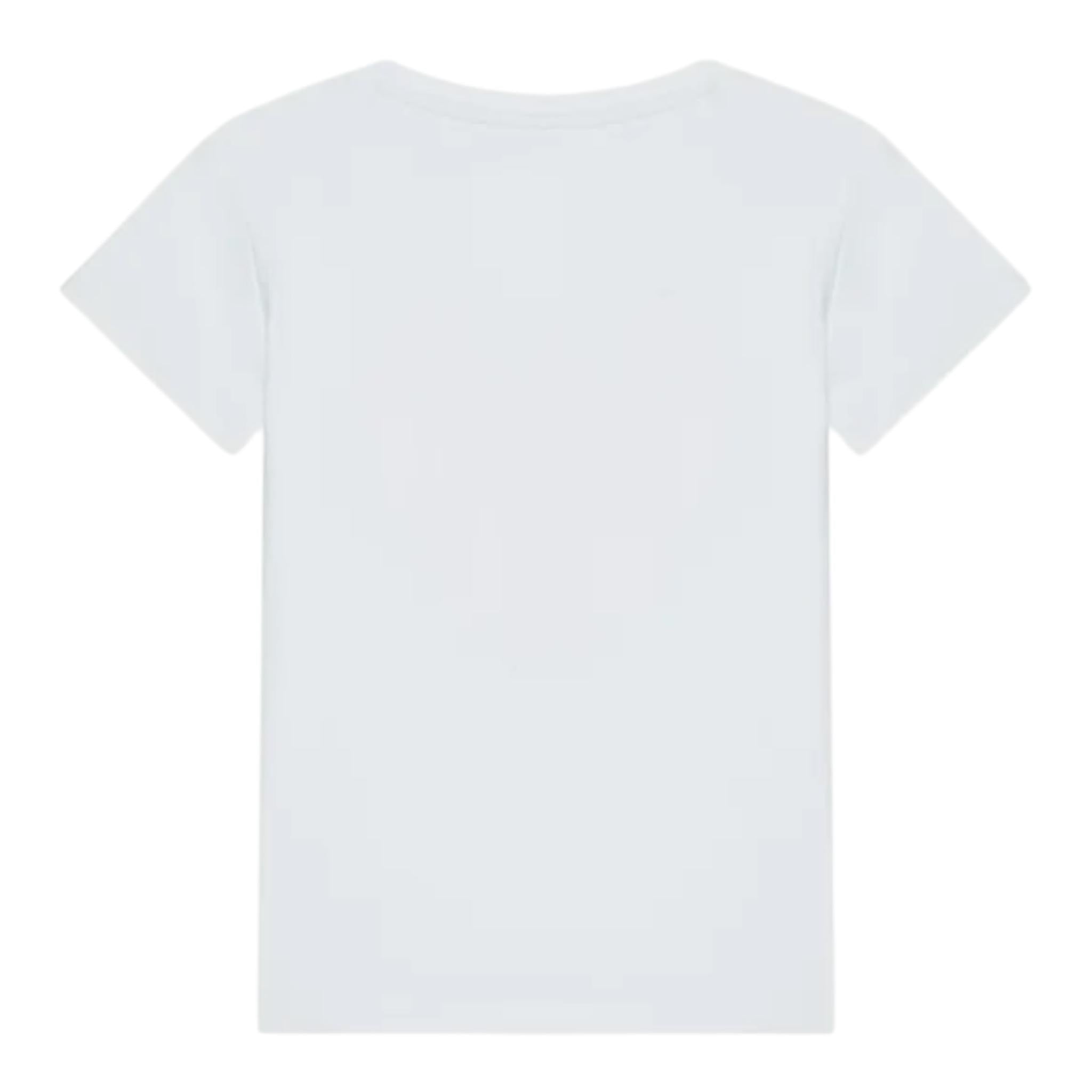 Guess T-Shirt Tinta Unita con Stampa per Bambina A5RI00K6YW4J BIANCO GUESS 