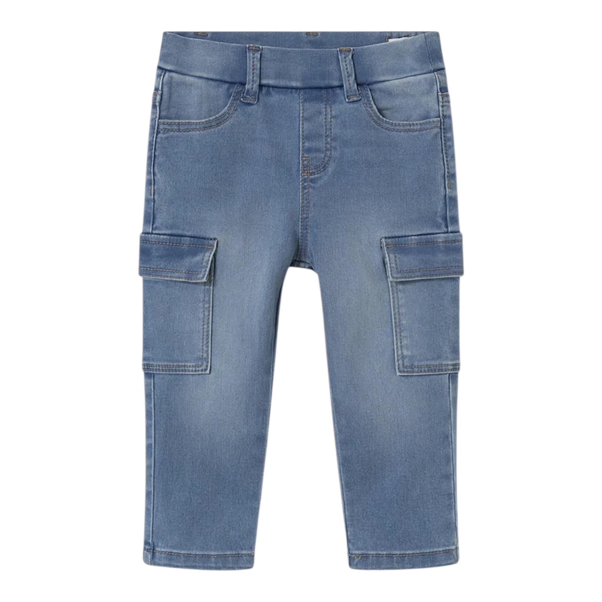 Mayoral Jeans Tinta Unita con Tasconi per Neonato 1578 AZZURRO MAYORAL 