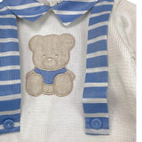 La Sartoria Dei Piccoli Completo 2 Pezzi Maglia-Pantalone per Neonato LS004 BIANCO/BLU LA SARTORIA DEI PICCOLI 