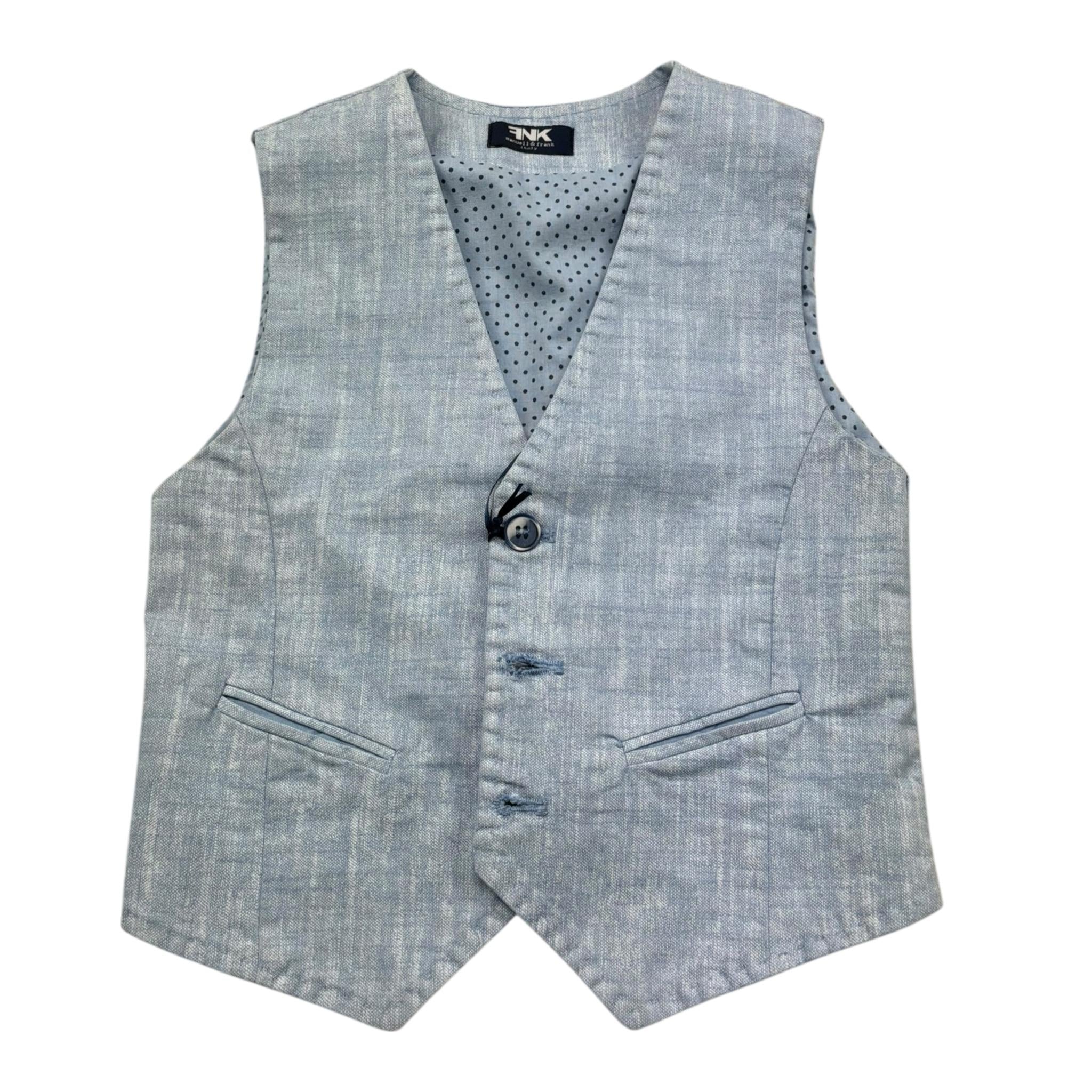 Manuel & Frank Gilet Tinta Unita per Bambino MF5157B AZZURRO MANUEL & FRANK 