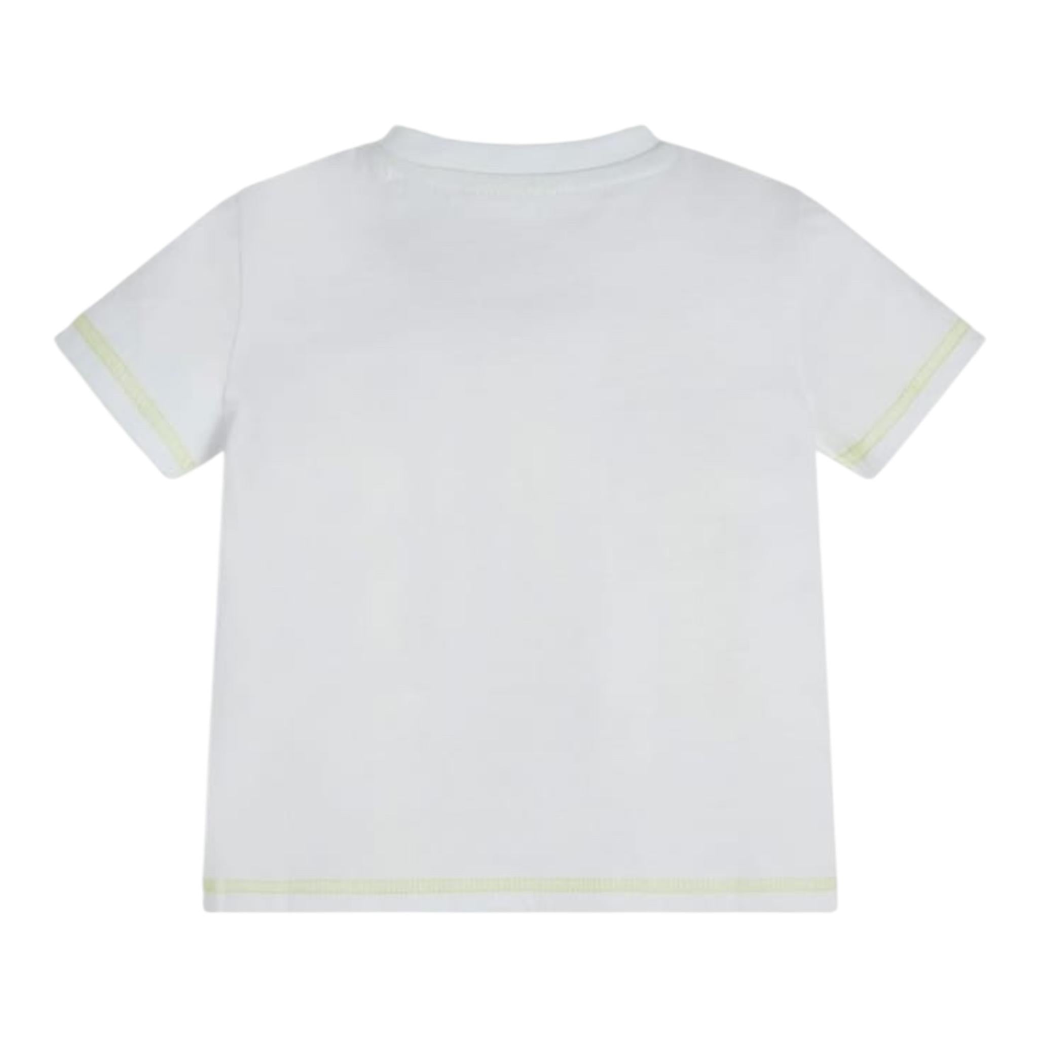 Guess T-Shirt Tinta Unita con Stampa per Neonato I3RI02K8HM0 BIANCO GUESS 