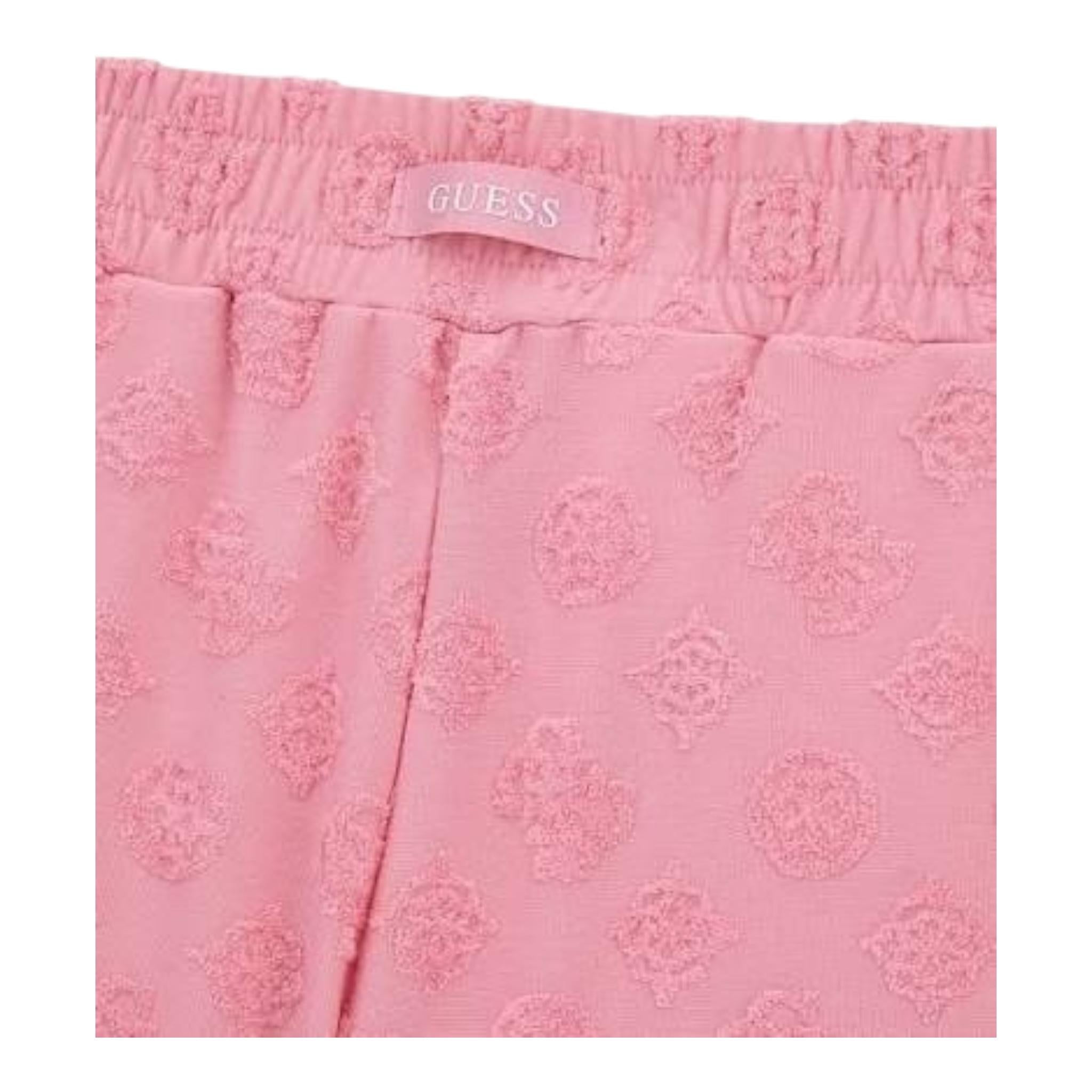Guess Short Tinta Unita con Stampa In Rilievo per Bambina J5GD44KCT02 ROSA GUESS 