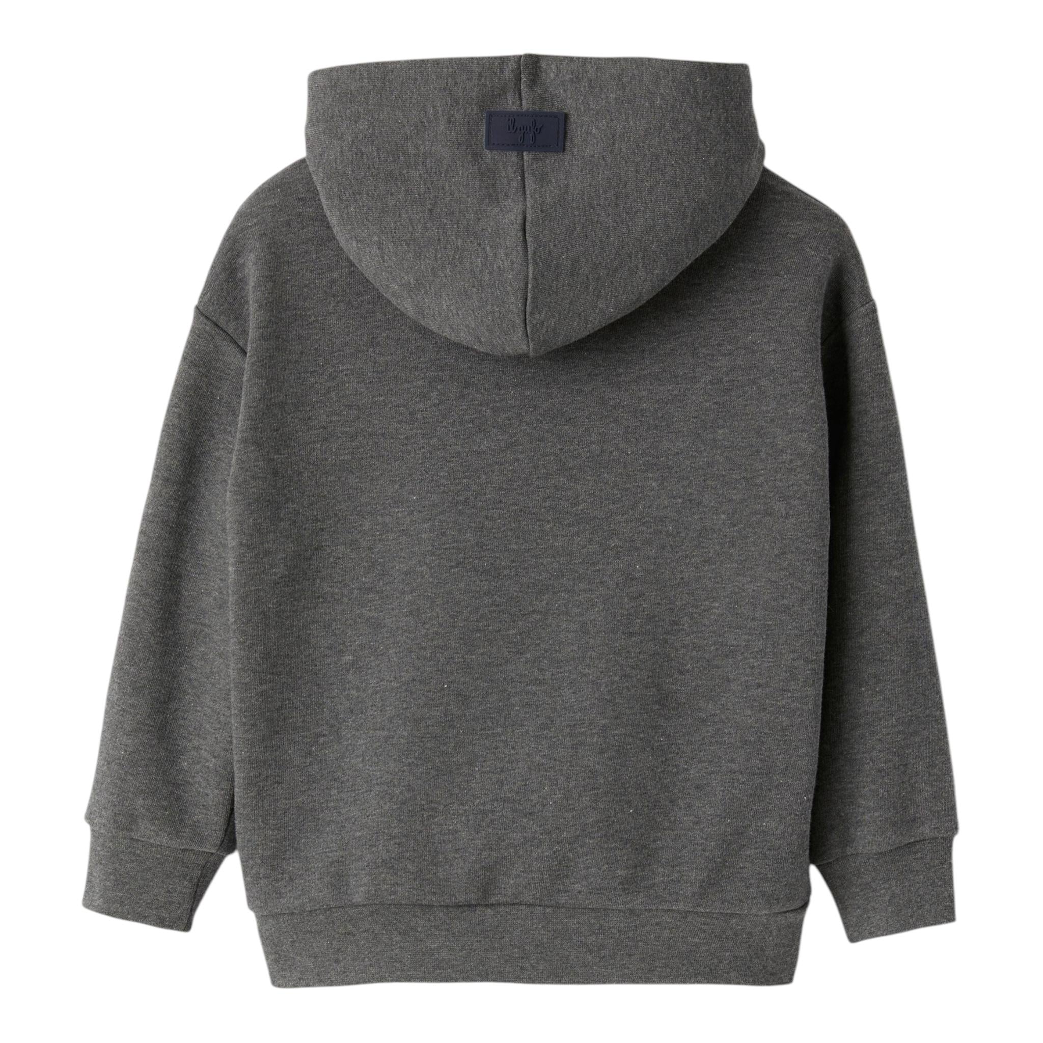 IL GUFO felpa chiusa cn cappuccio tinta unita cn stampa Grigio per Bambino A24MF287M0116 GRIGIO IL GUFO 
