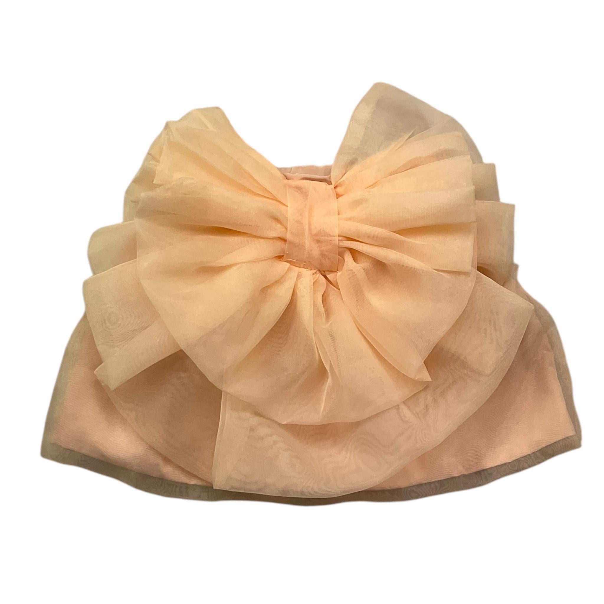 Miss Grant Gonna Tinta Unita con Fiocco per Bambina MG1286J PESCA MISS GRANT 