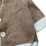 Manuel & Frank Cardigan Tinta Unita con Taschino per Neonato MF4235I BISCOTTO MANUEL & FRANK 