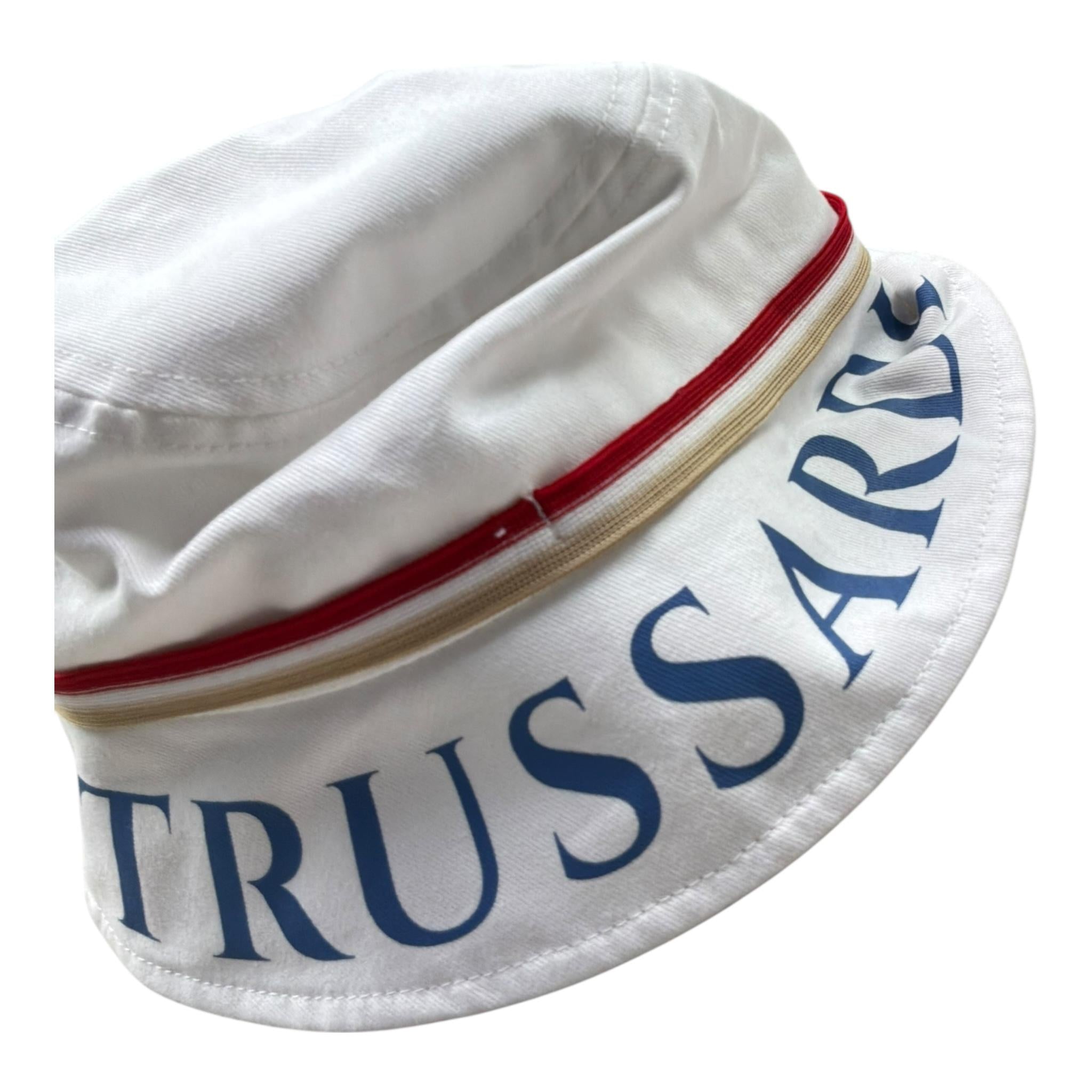 Trussardi Cappello Modello Pescatore con Stampa per Bambina TBP26025HA BIANCO TRUSSARDI 