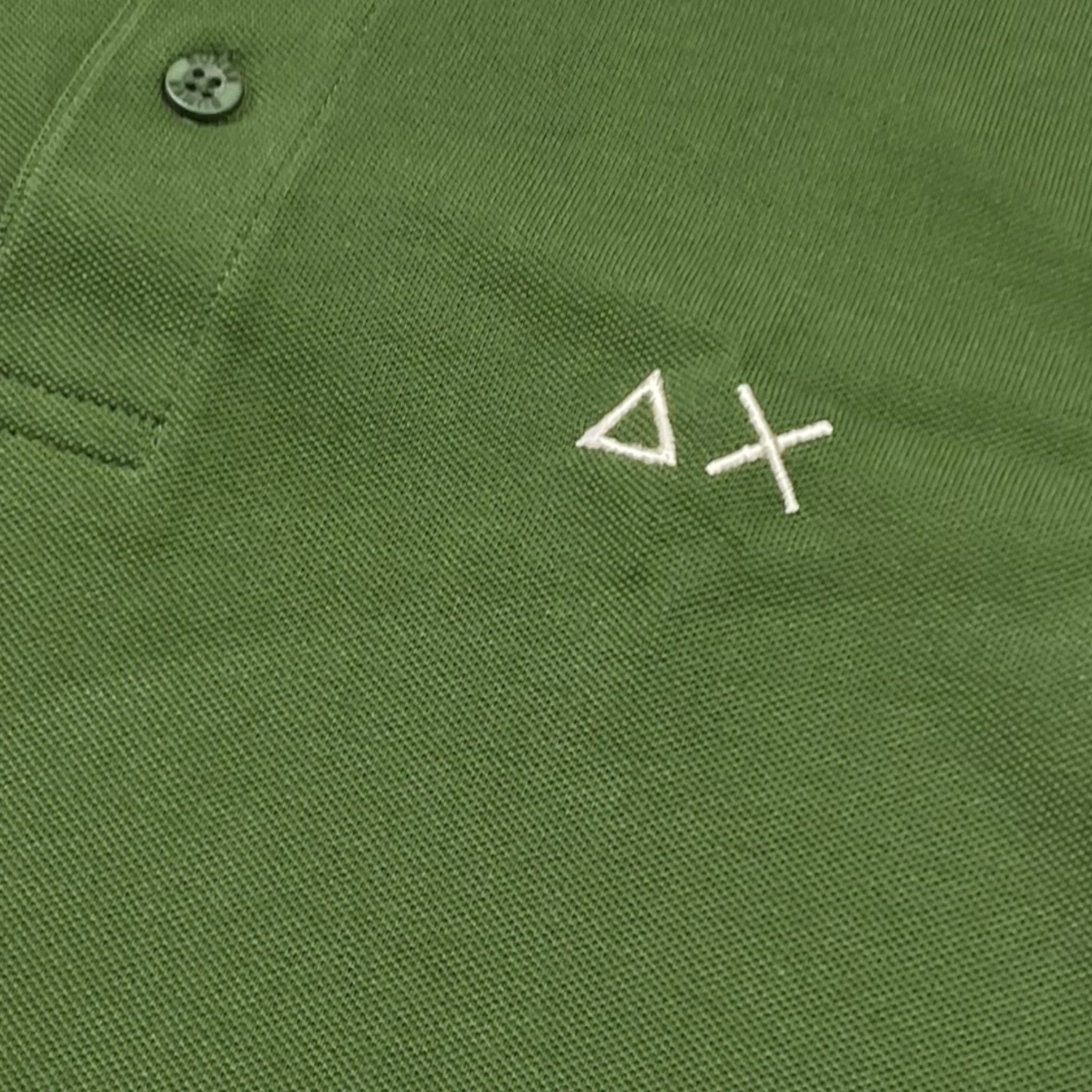 Suns68 Polo Mezza Manica Tinta Unita con Logo per Bambino CPA35312 VERDE SUNS68 