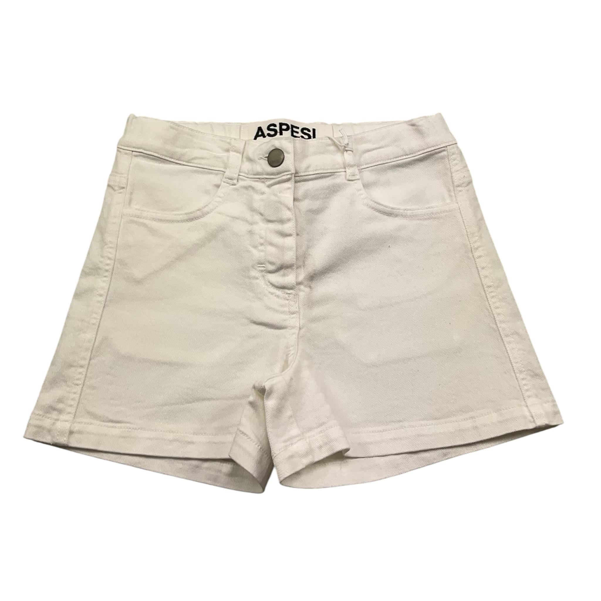 Aspesi Bermuda Tinta Unita con Girovita Reglabile per Bambino S25022PSC6060 BIANCO ASPESI 