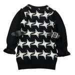 MARC ELLIS abito tinta unita mezza manica con stampa Nero per Neonata JMNDR15560 NERO MARC ELLIS 