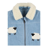 STELLA McCARTNEY giubbino in velluto tinta unita Azzurro per Neonato TV2537 AZZURRO STELLA McCARTNEY 