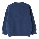 IL GUFO maglia girocollo tinta unita con stampa Blu per Bambino A24MA464EM220 BLU IL GUFO 