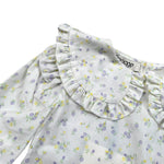 A' La Page Camicia Manica Lunga Tinta Unita Fantasia Floreale per Neonata AL166 BIANCO A' LA PAGE 