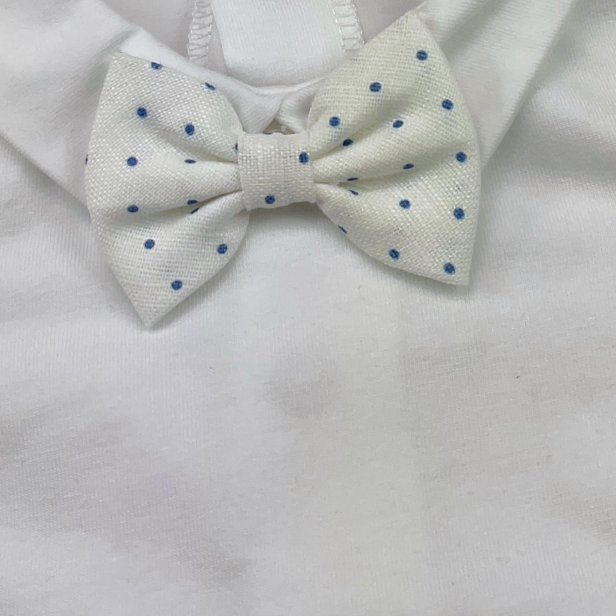 Ninnaoh Tutina Bicolore con Papillions per Neonato E2220T BIANCO/BLU NINNAOH 