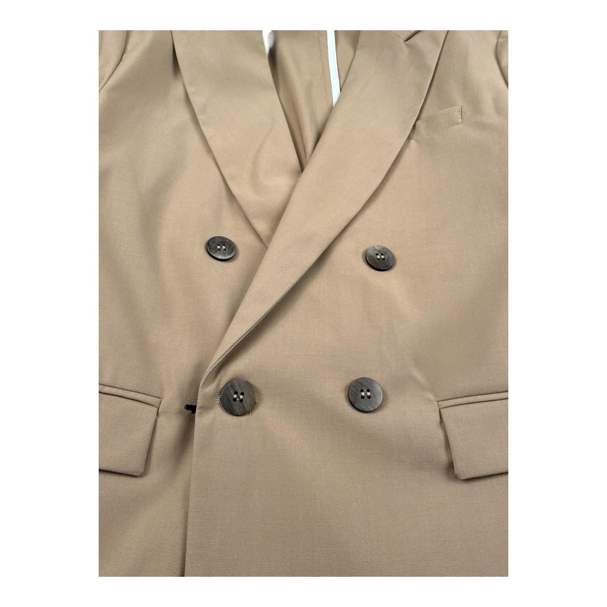 Paolo Pecora Giacca Tinta Unita Doppiopetto per Bambino PP3951 CAMMELLO PAOLO PECORA 