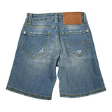 Madd Bermuda In Denim tinta unita Azzurro per Bambino MAB2011 AZZURRO MADD 